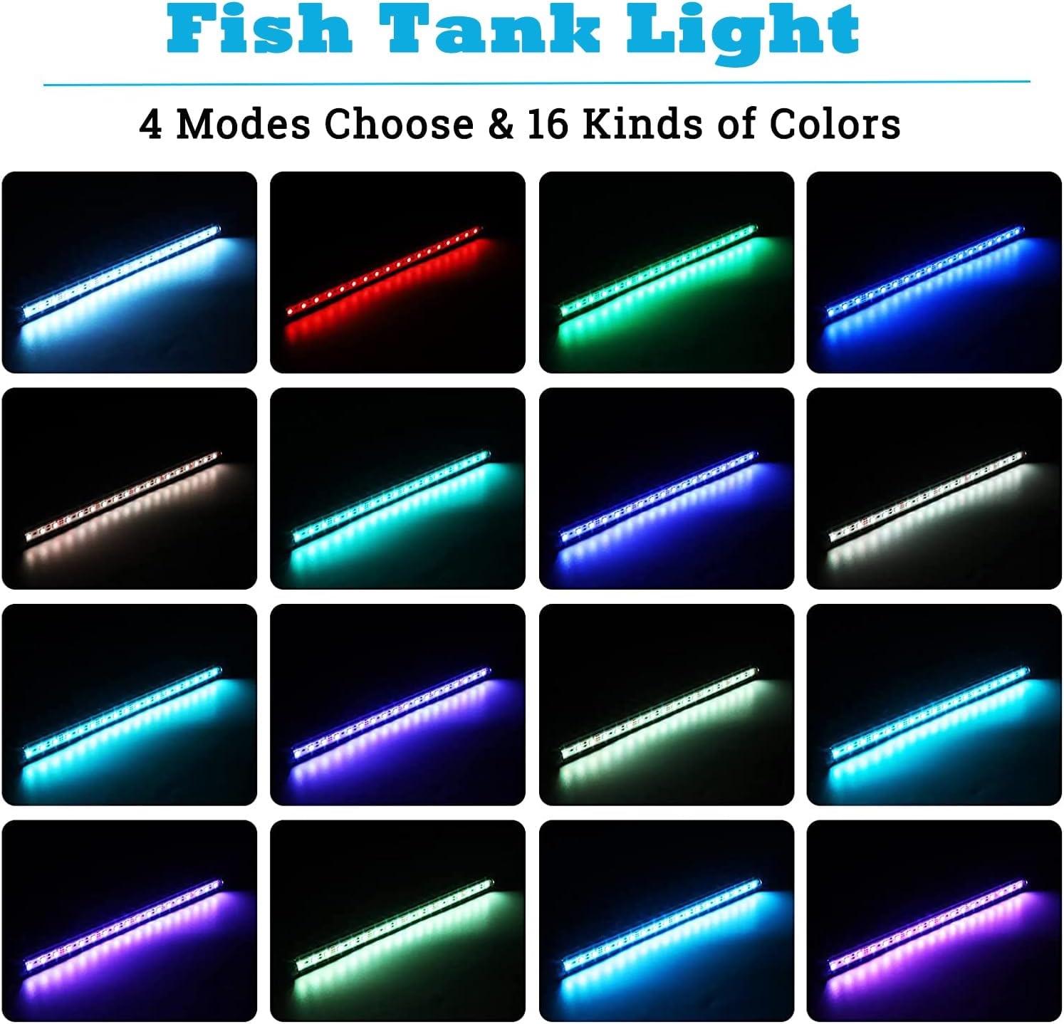 LED Aquarium Lights for Fish Tank,Submersible Fish Tank Light with Air Bubbler Hole Bubble Wall RGB Color Changing Brightness Adjustable Waterproof Remote Control Bubble Tube Light,12W 40inch