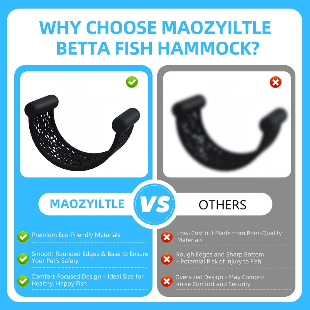 Black Betta Fish Hammock,Betta Fish Tank Accessories Decorations,Safe Floating Aquarium Rest Ledge for Bettas,Nano Fishs,Small Fish Shrimp (Black)