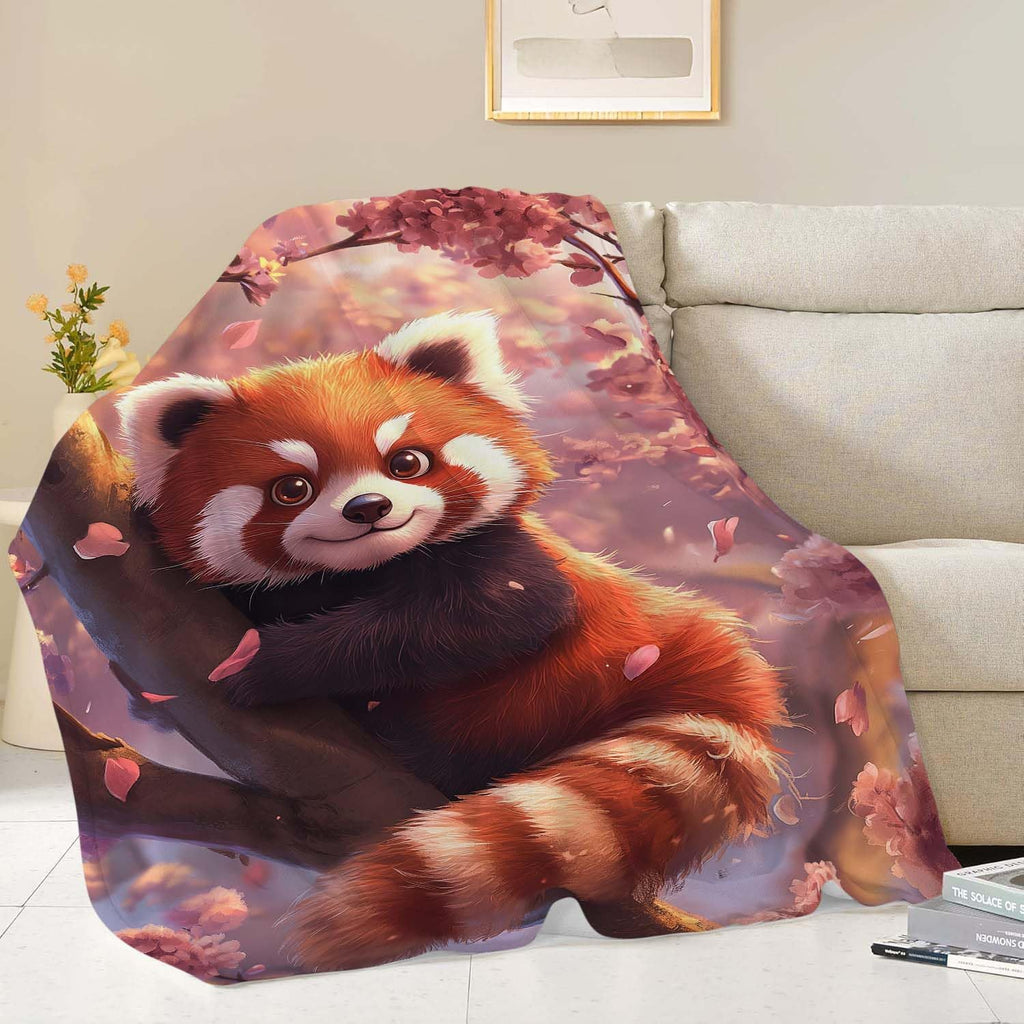 Red Panda Blanket Cute Red Panda Throw Blanket Gifts for Girls Boys Kids Women Men Adults Super Soft Cozy Plush Fluffy Fuzzy Fleece Blanket Home Decor 50''X60''