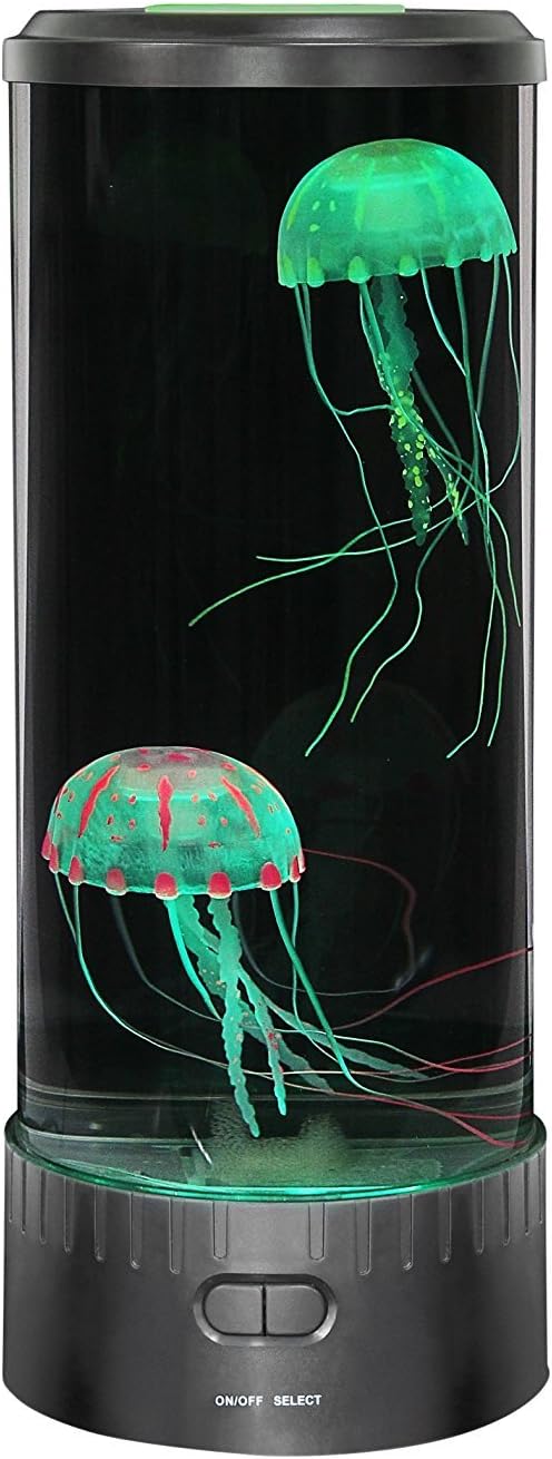Lightahead Large Round LED Jellyfish Lamp – 18 LEDs with Vibrant Color-Changing Effects – The Ultimate Sensory Fake Aquarium for Decoration, Autism, ADHD, Stress & Anxiety Relief – Ideal Gift (Large)