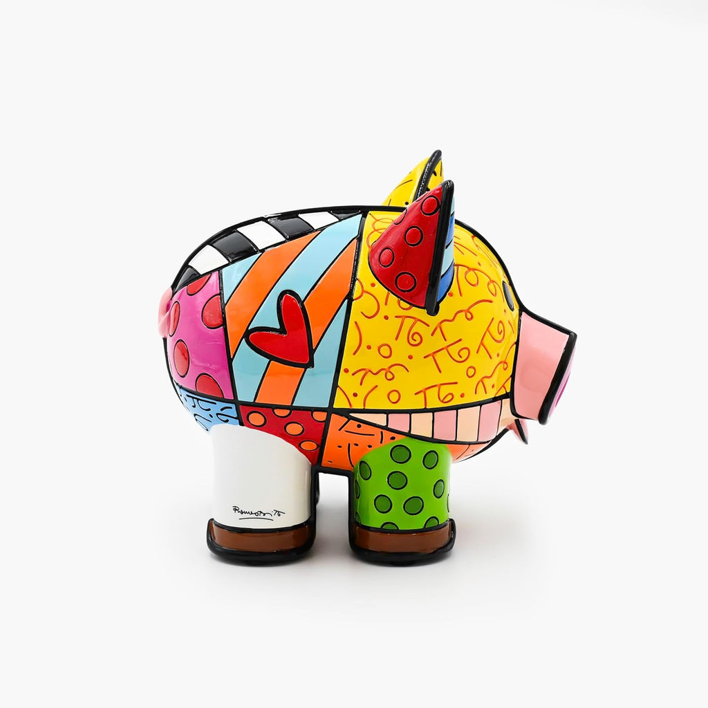 Britto Collectible Figurine - Iconic Art Figurine, Decorative Displays for Modern Home Decor | Designed by Iconic Artist Romero Royal Pig (Multicolor)