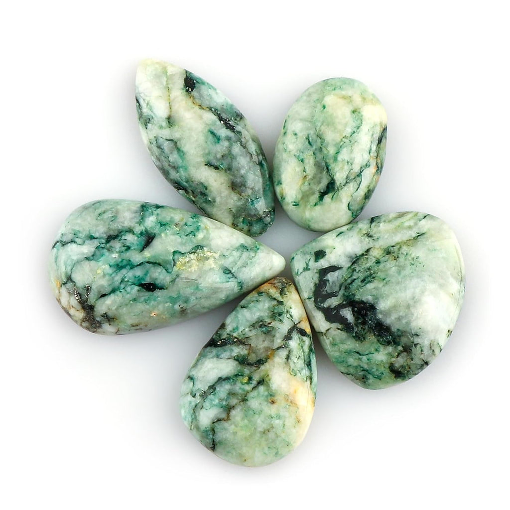 CRYSTALIS 5pcs AA+ Natural Dolomite Loose Gemstone Wholesale Bulk Cabochons Jewelry Making Supply, Chakra Healing Polished Stones, Wire Wrapping, DIY, Gem Collection, Mix-Shape