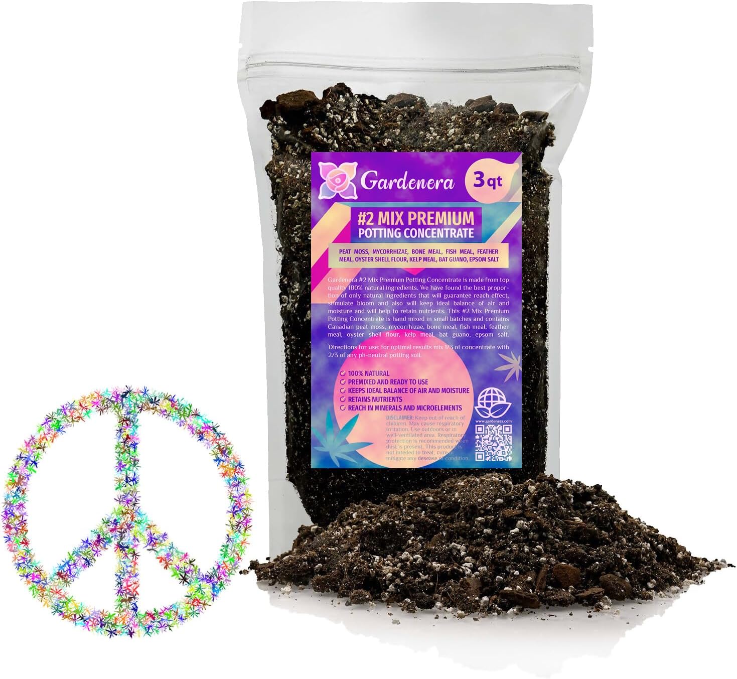 Gardenera Organic Photoperiod Plants Potting Soil Mix - Perfect Balance of Nutrients, Drainage, and Aeration for Thriving Photoperiod Plants - 3 Quart