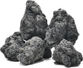 Black Lava Rock Natural Volcanic Stones 4"-7" Fish Tank Rocks for Aquariums,Shrimp,Betta,Aquascaping, Bonsai Substrate,Terrariums & Garden Landscape Rock-8lb 5pcs