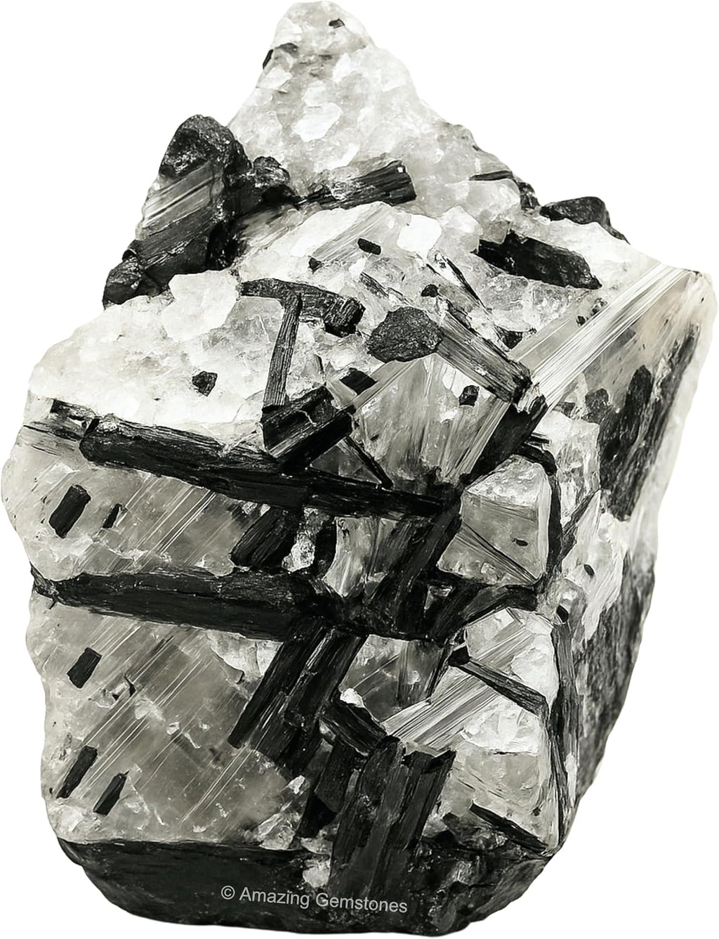 Amazing Gemstone Black Rutilated Quartz Raw Crystals and Healing Stones, Natural Rocks for Tumbling - DIY Raw Stones and Crystals, 2 Pieces