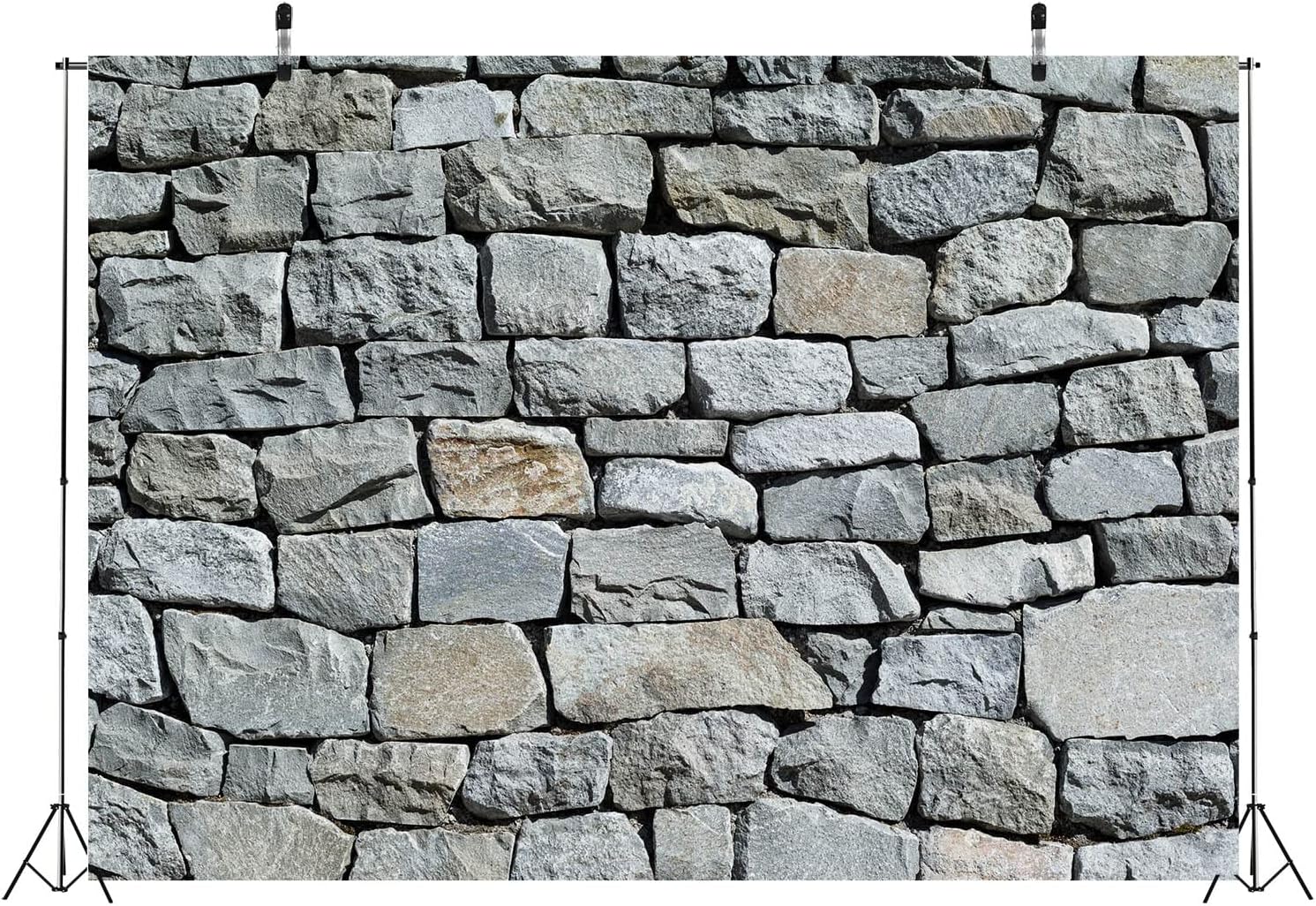 BELECO 15x8ft Fabric Vintage Brick Stone Wall Backdrop for Photography Ancient Rock Wall Textured Brick Stone Background Wallpaper Stone Wall Birthday Party Decorations Studio Booth Photo Props