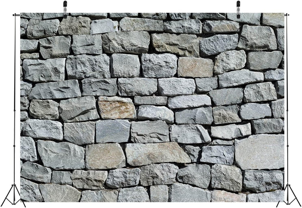 BELECO 5x3ft Fabric Vintage Brick Stone Wall Backdrop for Photography Ancient Rock Wall Textured Brick Stone Background Wallpaper Stone Wall Birthday Party Decorations Studio Booth Photo Props
