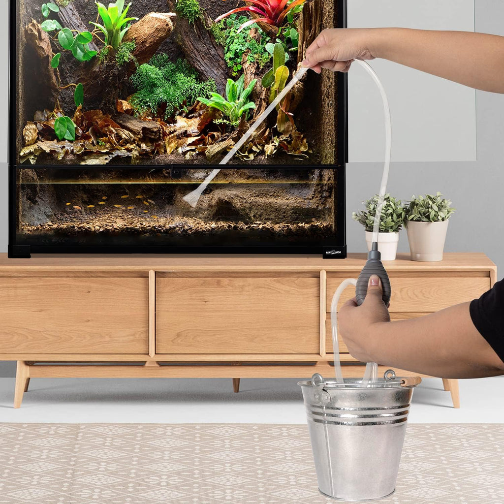 REPTI ZOO Large Reptile Paludarium Tank, Vertical Reptile Terrarium Wide & Tall Amphibian Tank with Top Screen Ventilation (36" W X 18" D X 36" H (Paludarium))