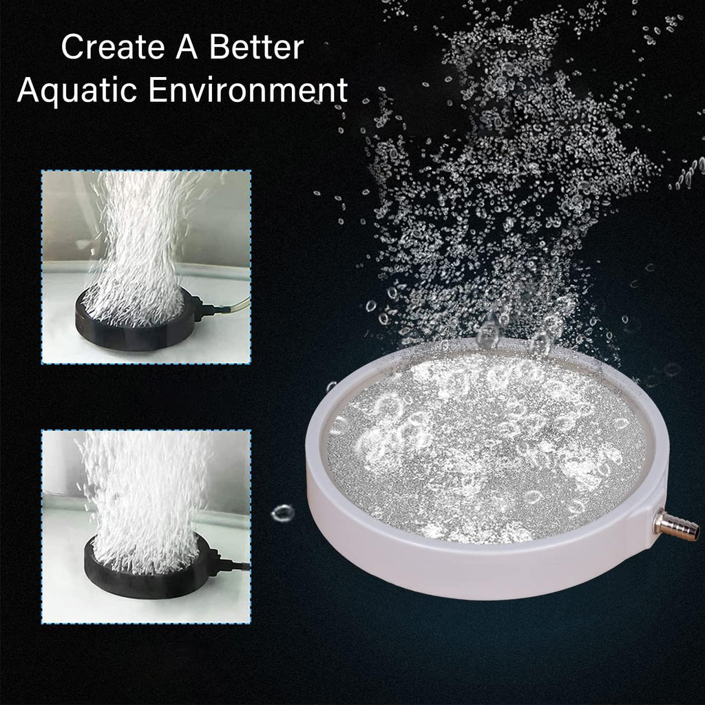 Air Stone Bubble Diffuser Ball - for Aquarium Air Pump and Fish Tanks, Gray, Pack of 10pcs
