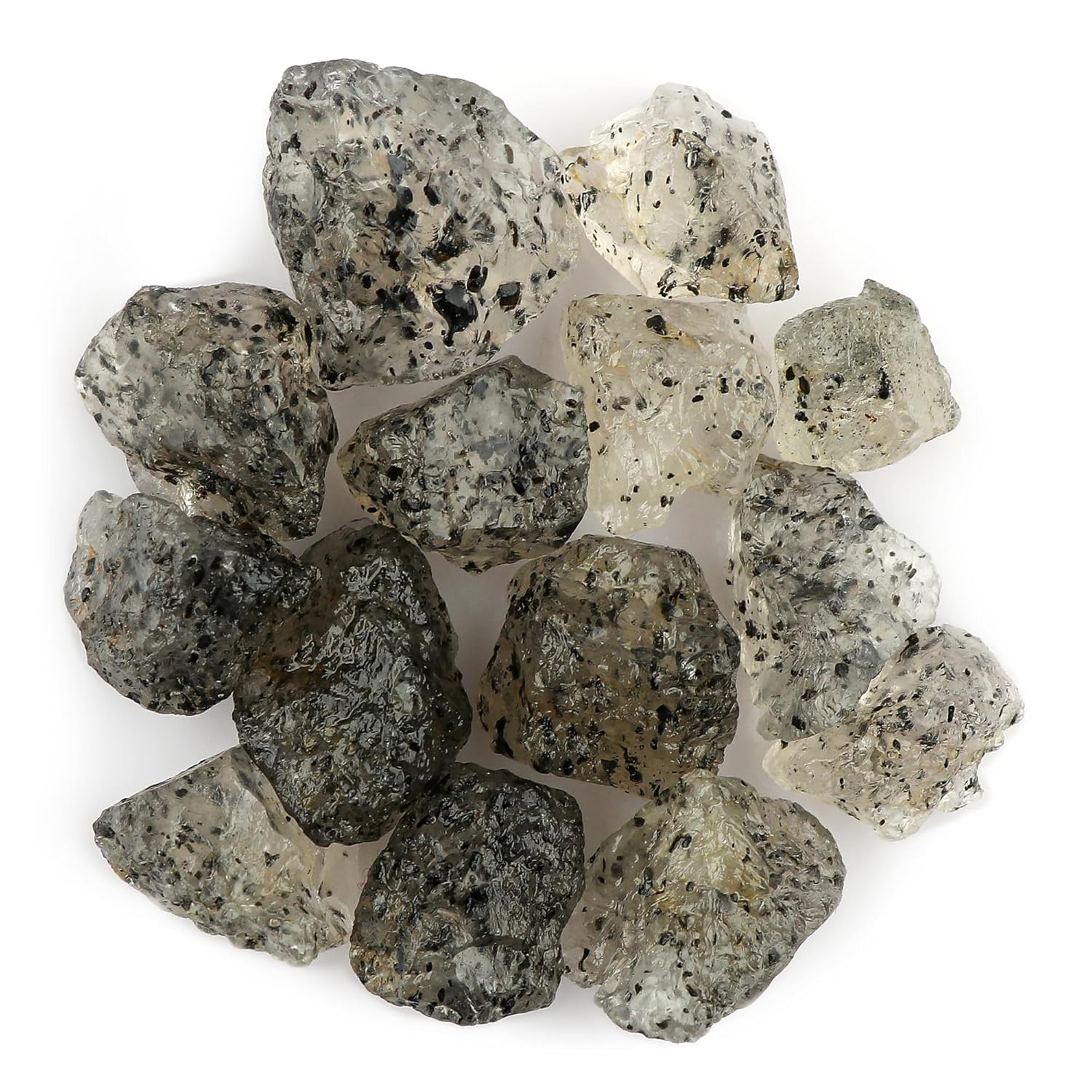 100 carats Raw Dotted Quartz Rough Gemstone, Natural Crystals, Healing Stones, Wholesale Bulk Lot, Jewelry Making Stones Supply, Stone, 20 to 30mm, 3 to 4pcs
