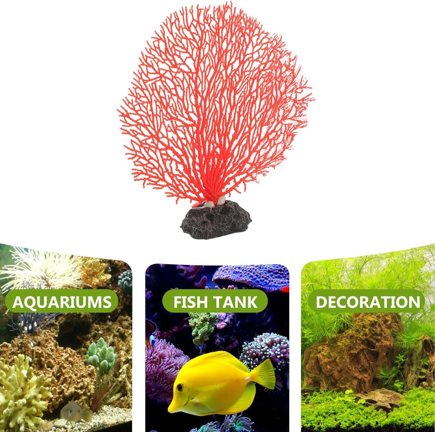 Coral Fish Tank Decorations Fake Coral Reef Decor Artificial Aquarium Plants Ornaments Fish Tank Accessories for Home