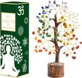 Crocon 7 Chakra Crystal Tree of Life D�cor Bonsai Tree Meditation Office Desk Decor Healing Crystals Stones for Birthday Gifts for Women House Warming Gifts New Home Decoration Present Sister Mom
