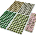 372 Pcs Static Grass Clusters, All Seasons Blend Miniature Grass Tufts for Railway Scenery, Train Layouts, Wargaming Terrain, Diorama Landscape