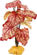 Woyrise Reptile Artificial Plants Terrarium Decor, Amphibian Cage Plant Bearded Dragon Tank Accessories fit Crested Gecko Leopard Lizard Chameleon Ball Python Snake Frog - Pink Heuchera