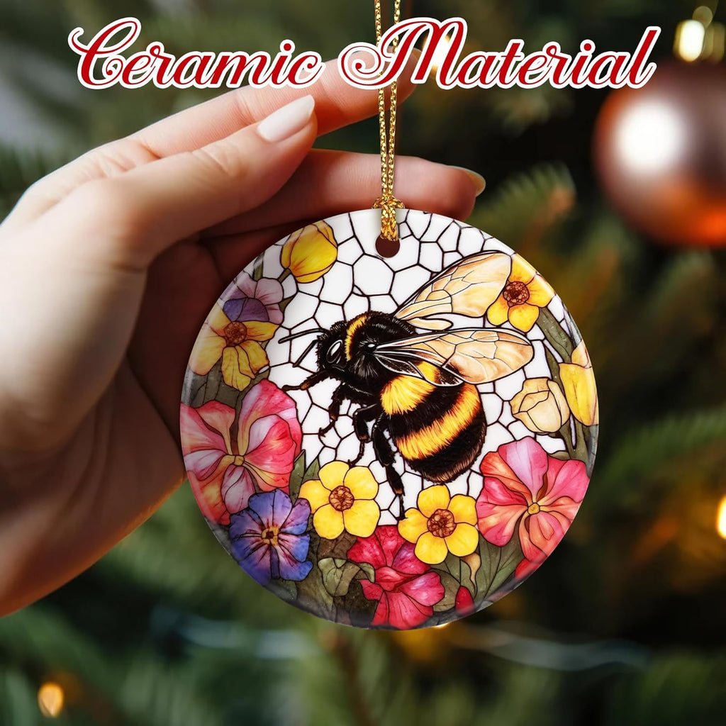 Christmas Ornaments, Bee Ornament, Christmas Tree Ornaments, Xmas Decorations, Holiday Decorations, Gifts for Bee Lovers, Holiday Party Gifts, and Xmas Gift Ideas