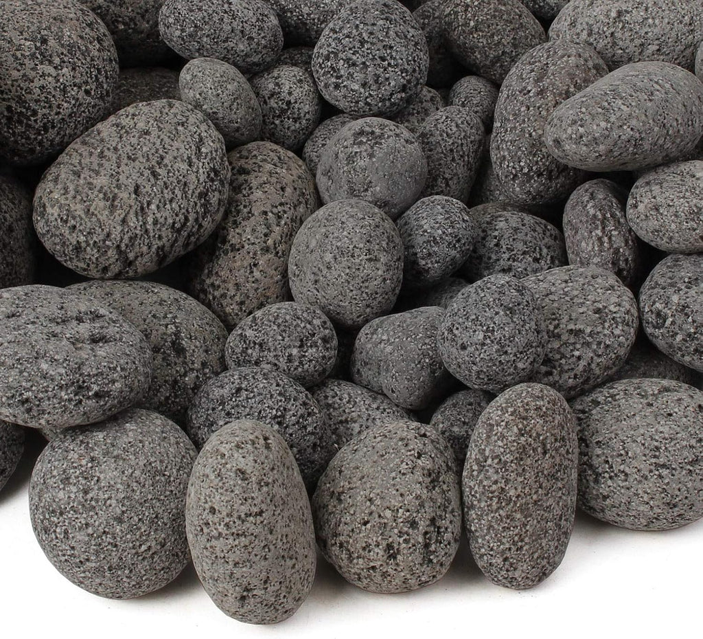 Lava Rock - 10-Pound Tumbled Lava Stones - 1" Black/Gray Lava Pebbles - Volcanic Rock - Landscaping Rocks - Small