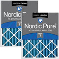 Nordic Pure 20x25x1 (19 1/2 x 24 1/2 x 3/4) Pleated Air Filters MERV 7 Plus Carbon 2 Pack