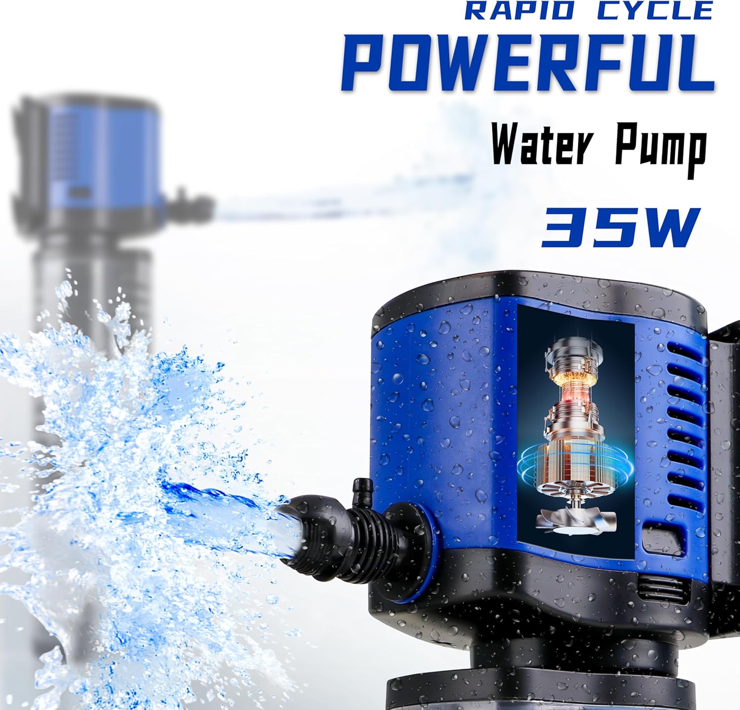 COOSPIDER Aquarium Filter Pond Filter for 100-300 Gallon, 660GPH Powerful Filtration Pump, Submersible Canister Filters for Fish Tank, Turtle Tank, Cold Plunge, Ice Bath Tub, Wavemaker, Oxygen Supply