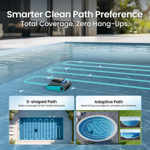 (2025 Upgrade) Aiper Scuba S1 Robotic Pool Cleaner, Wall & Waterline Cleaning, Double Filtration, Extended 180-Min Battery Life, Smart Navigation, App Support, OTA Upgrade
