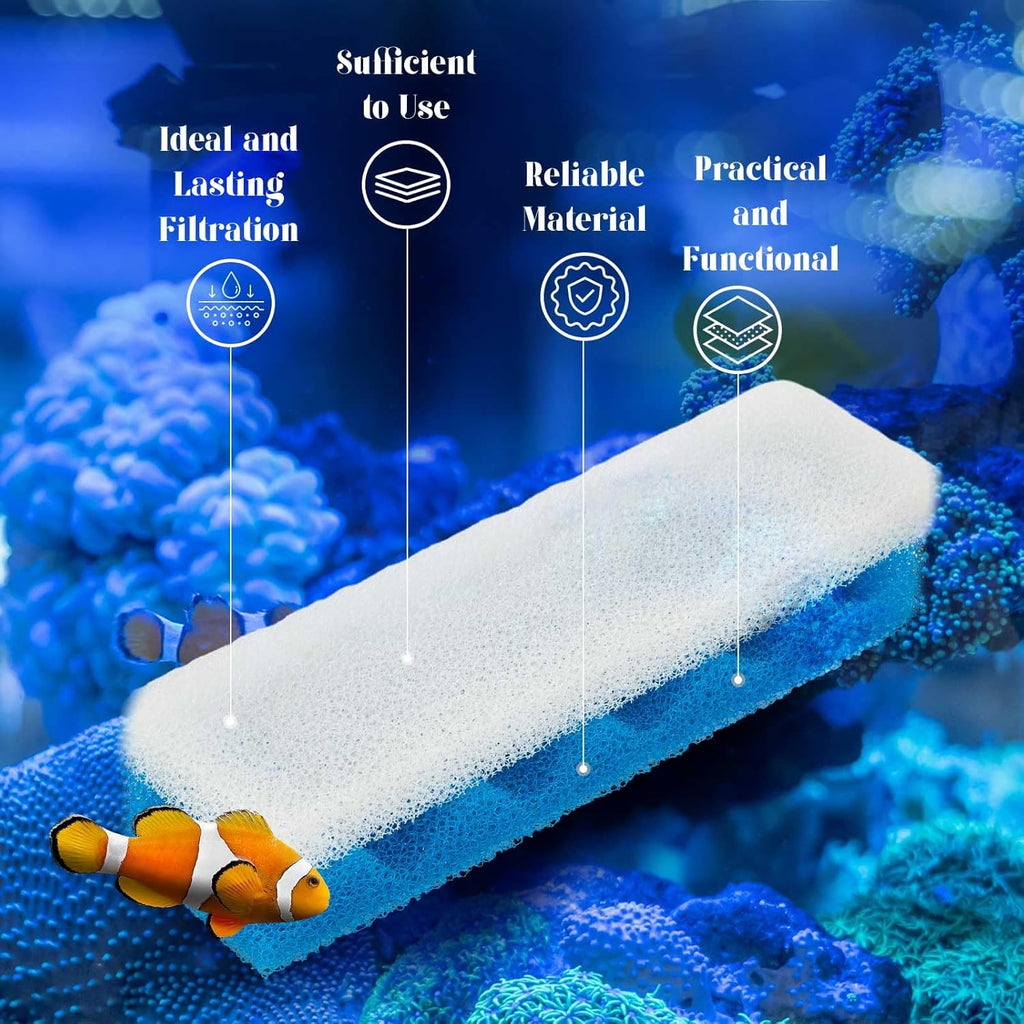 68 Pcs Canister Filter Media Kit Compatible with Fluval 406/407 Filter Media, Including Mesh Bags, 2 Packs of Ceramic Rings (500g Each), Quick Clear Foam, Nitrite/Phosphate/Ammonia Remover