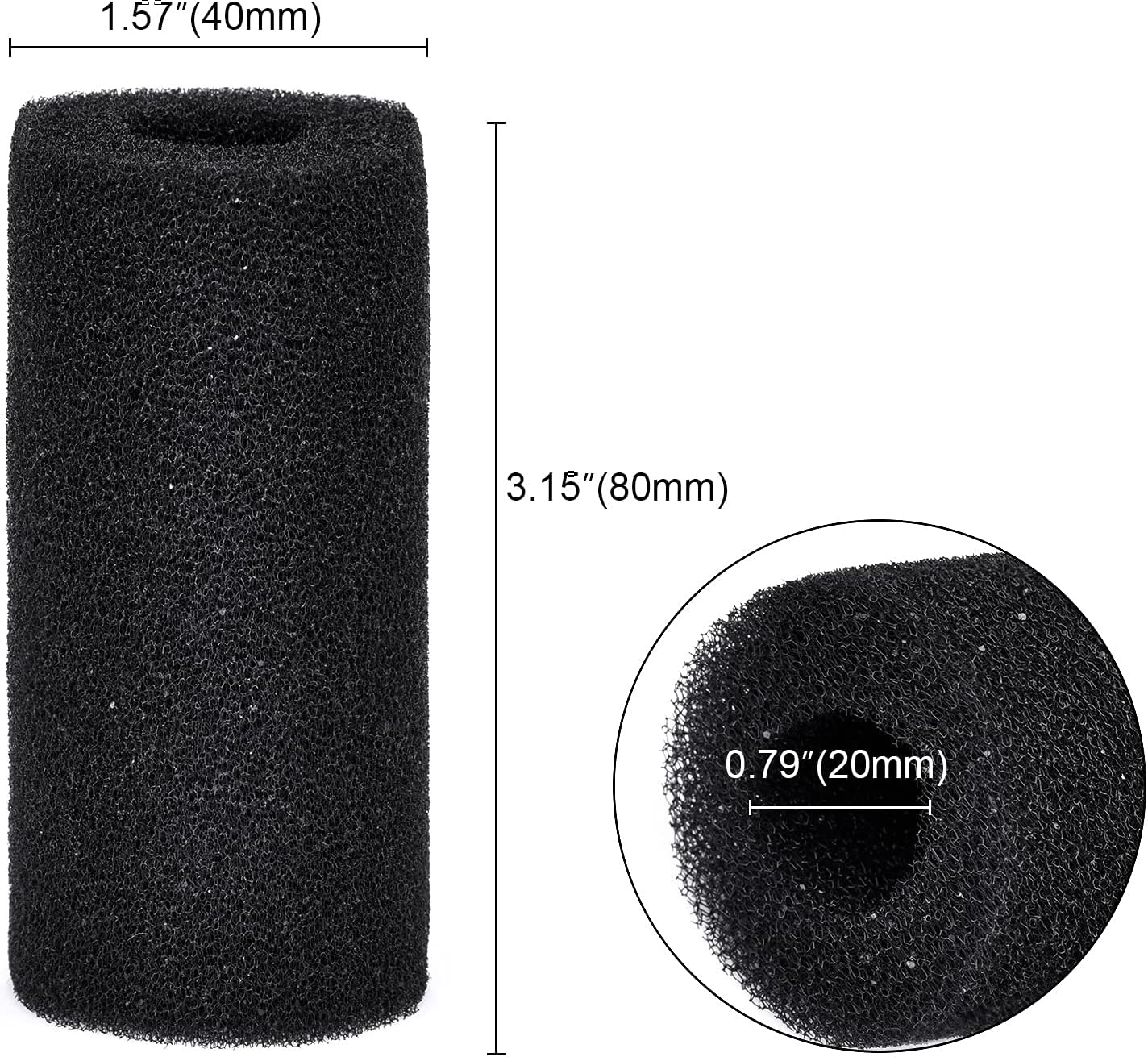 4PCS Aquarium Pre-Filter Foam Sponge Roll Large - Intake Filter Sponge for Aquarium Fish Tank