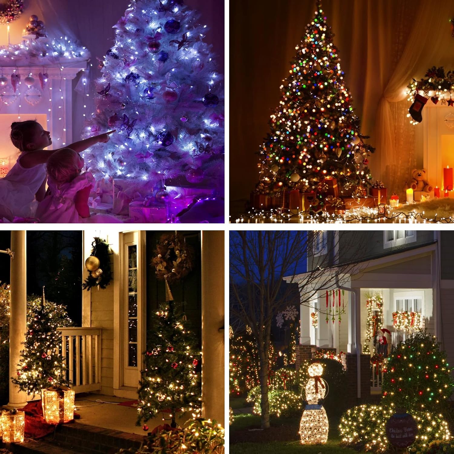 2 Pack Fairy Lights Battery Operated Color Changing String Lights with Remote, 16.4FT Twinkle Lights USB Plug or Battery Powered, Outdoor Christmas Decorations for Bedroom Wedding Party Indoor