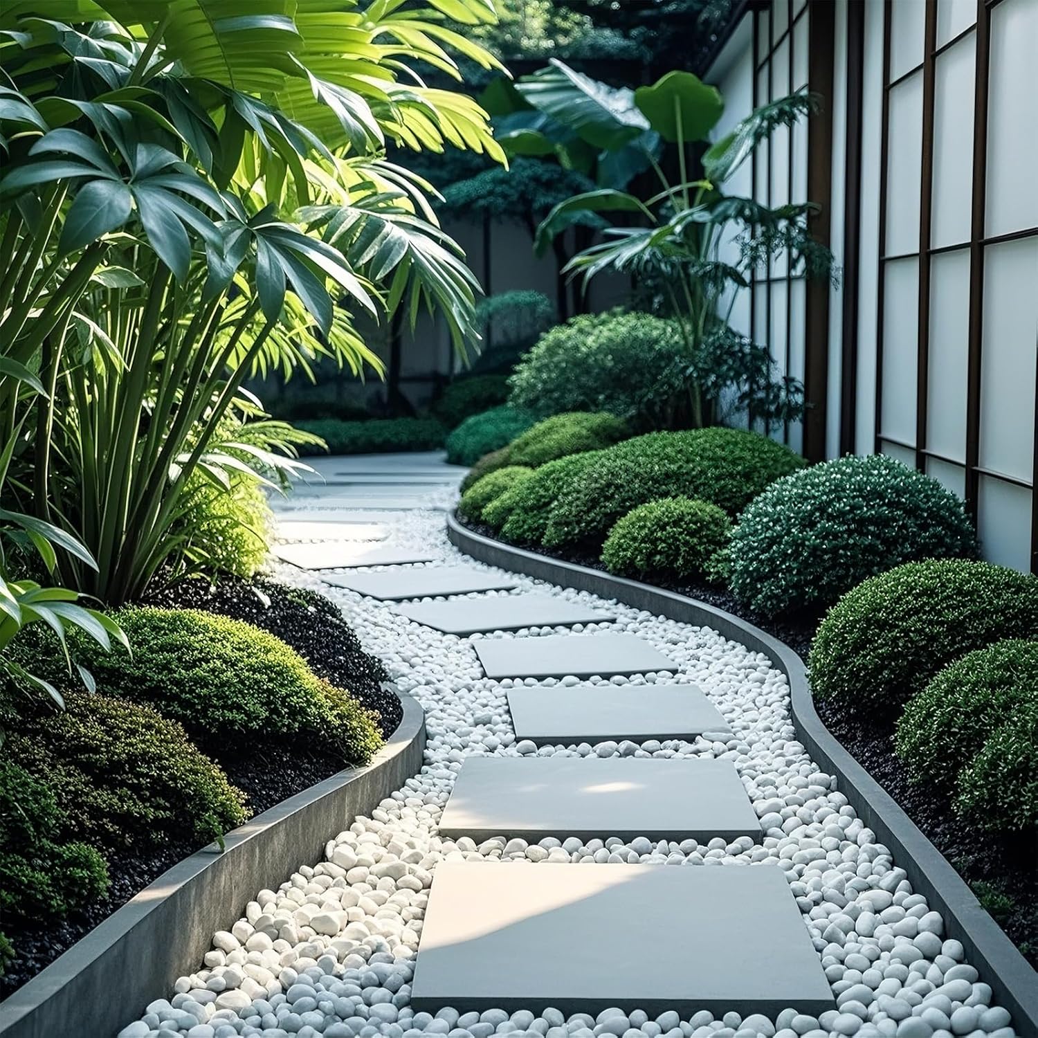 River Rocks for Landscaping, 40lbs White Pebbles for Indoor Plants, 1-2 Inch Decorative Rocks for Planters, High Polished Stones for Vase Filler Fish Tank Garden