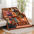 Fox Throw Blanket Orange Fox Stuff Gifts for Kids Girls Boys Adults Women Men Soft Cozy Warm Plush Fluffy Fuzzy Fleece Blanket Decor 60''X80''