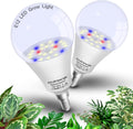 Full Spectrum Small Base E12 Candelabra Plant Grow Light Bulbs,Red Blue Yellow 5000K White Plant Growing Lamp Bulbs 10W with Balanced Spectrum for Indoor Seeds Greens Laboratory,School,Greenhouse,2Pcs