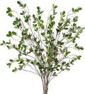 Sggvecsy 43’’ 5Pcs Artificial Ficus Branches Faux Leaf Spray Green Eucalyptus Branches Artificial Greenery Stems Fake Ficus Twig Plants for Home Office Wedding Vase Filler Shop Decoration