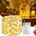 16FT 50 LED Fairy Lights Battery Operated with Timer, 8 Modes USB Mini Twinkle Light, Small String Lights for Christmas Tree Wreath Vase Bedroom DIY Wedding Party Decorations-Warm White