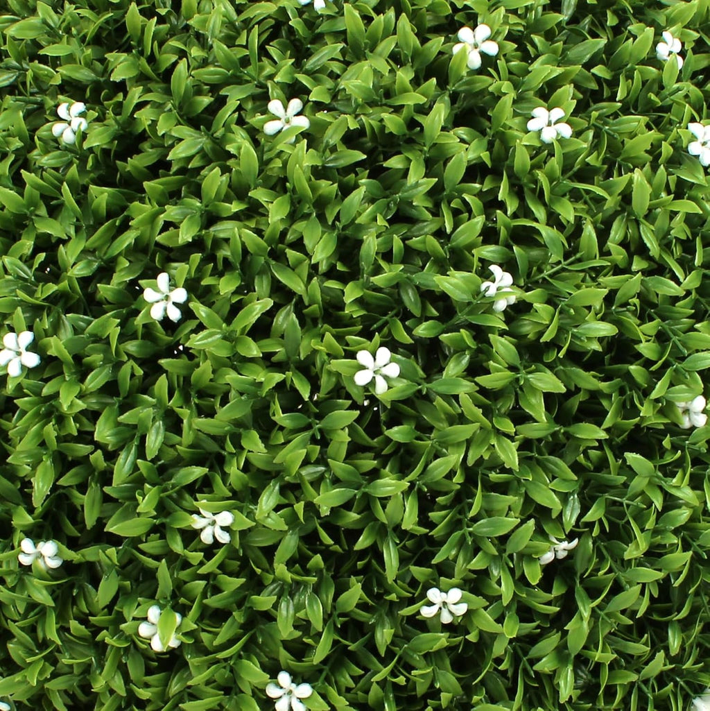 3rd Street Inn Topiary Ball - Artificial Topiary Plant - Wedding Decor - Indoor/Outdoor Artificial Plant Ball - Topiary Tree Substitute (21" XXL (2-Pack), White Flower Grass)