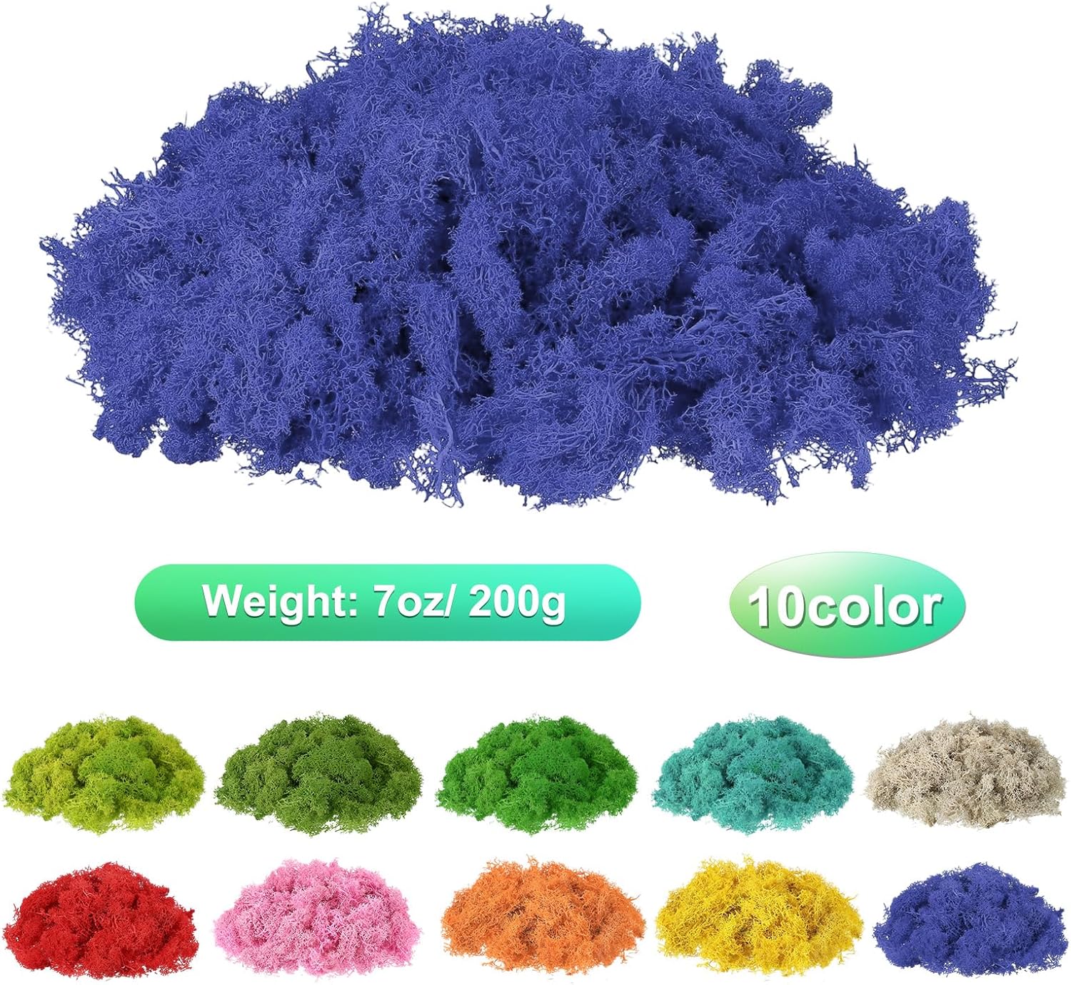 uxcell Preserved Reindeer Moss, 7oz Fake Moss for Crafts Artificial Dried Moss for Decoration Terrariums Potted Plants, Purple