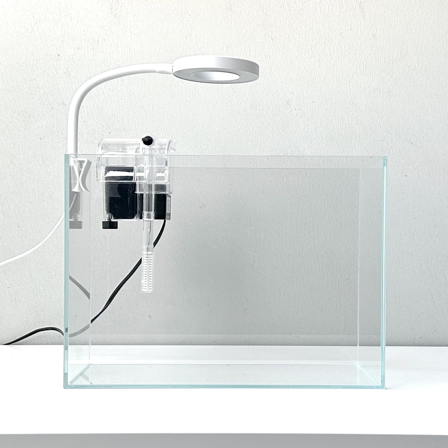 Nano Aquarium kit, Small Betta Fish Aquarium, 2.2 Gallon Rimless Glass Fish Tank with Filter and Light (Transparent, Essential)