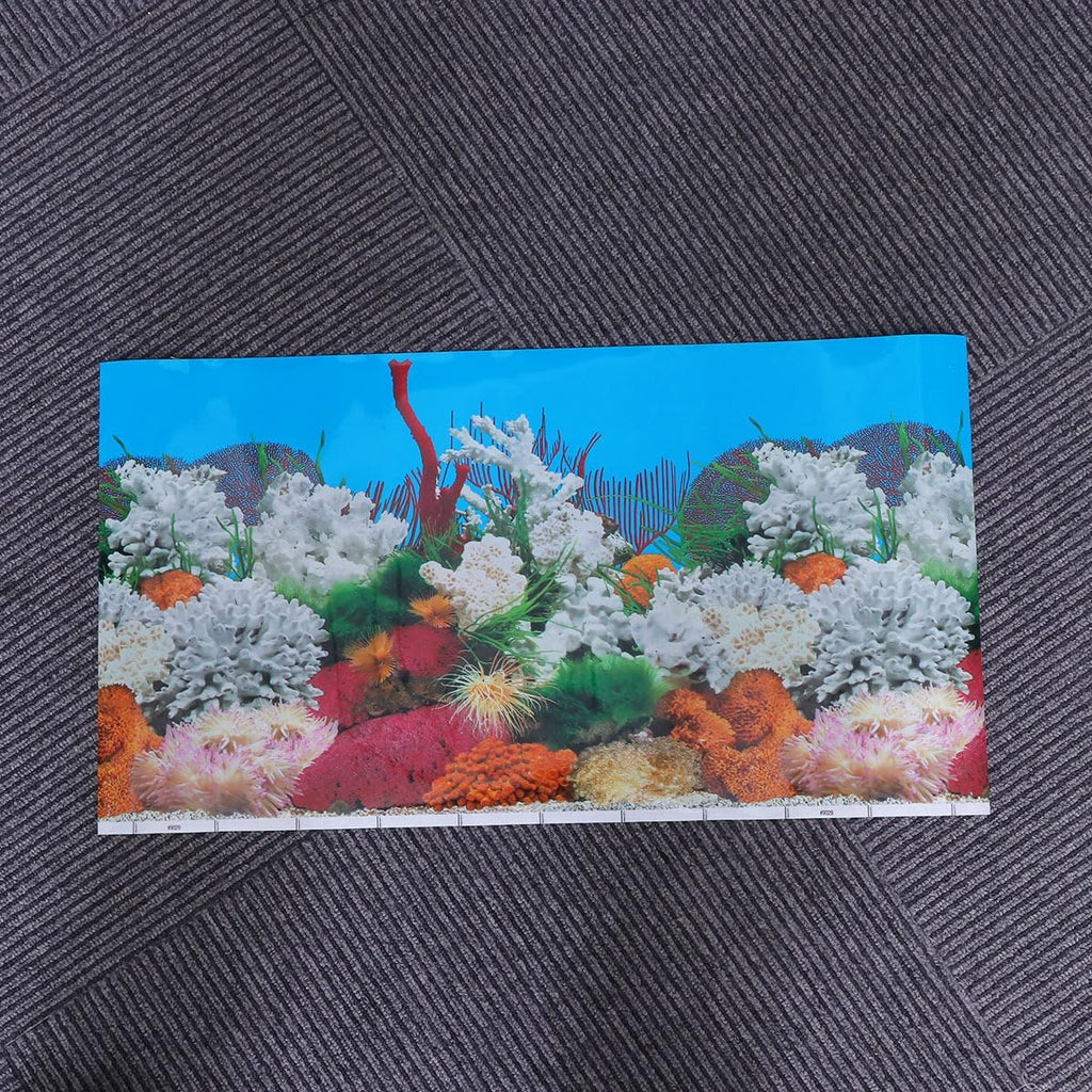 iplusmile 3D Wall Paper 3D Stickers Aquarium Background Wallpapers 10 Gallon Fish Tank Background Double-Sided Decorative Sticker Adhesive Wallpaper Picture Poster Decorate Decorations