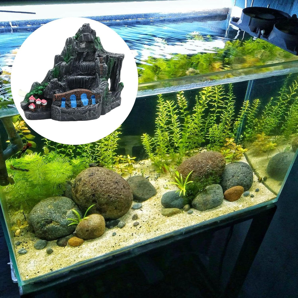 Aquarium Dynamic Waterfall Aquariums Decorations Art Terrarium Habitat Ornaments Photo Props Waterfall Fish Tanks Ornaments