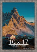wallsthatspeak 10x17 Gray Barnwood Picture Frame for Puzzles Posters Photos or Artwork