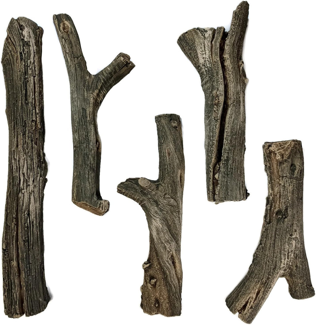Midwest Hearth Deluxe Decorative Branch and Twig Set | Cast from Real Logs and Hand Painted in USA (Driftwood 5-Piece)