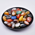 Colorful Agate Healing Crystal Stone Set - 24 Pieces, 0.6" Natural & Polished Stones for Healing, Meditation, Reiki, Chakra, Crafting & Decoration