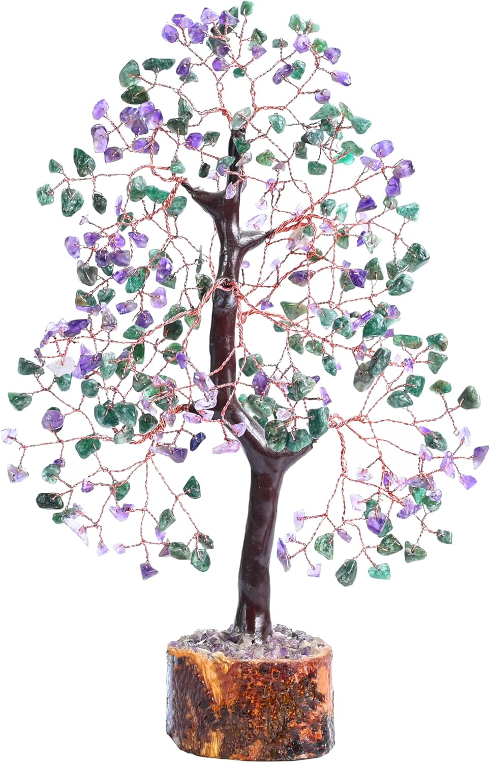Amethyst & Green Aventurine Crystal Tree Gemstone Tree of Life Chakra Bonsai Tree for Room & Office Decor Spiritual Gift Meditation Birthday Gift for Women Mom her Sister Housewarming Gifts Home