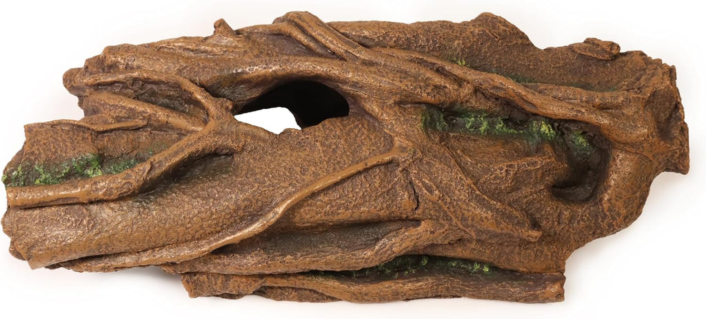 Fish Tank Decorations XL 13.4" Large Bearded Dragon Tank Accessories Driftwood for Aquarium Natural Hollow Tree for Shrimp or Betta Fish Hideout Reptile Tank Accessories
