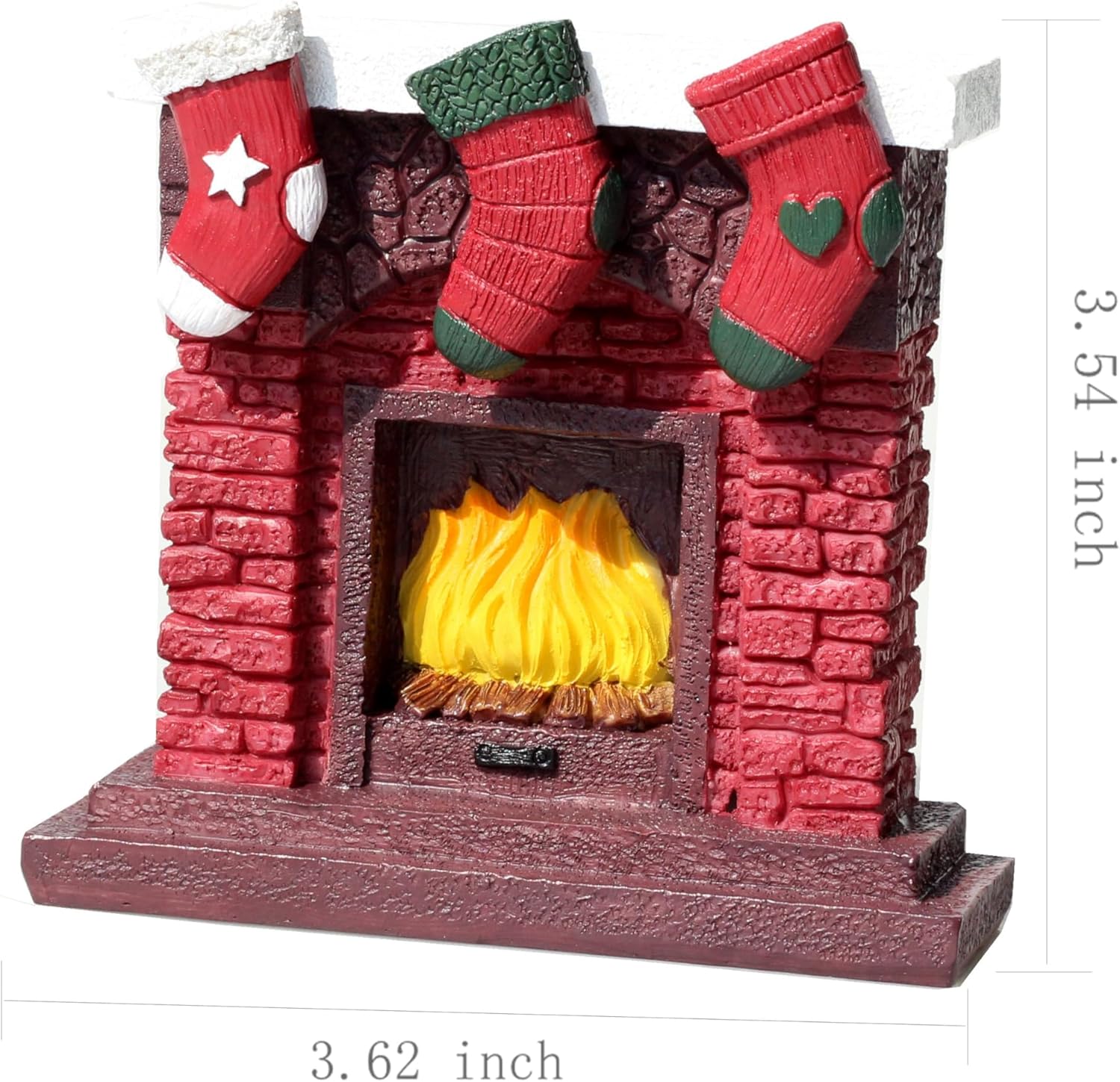 Aquarium Christmas Fireplace Decoration Package- Fish Tank Christmas Tree Statue Holiday Decoration for Aquarium Betta Fish (Wreath)