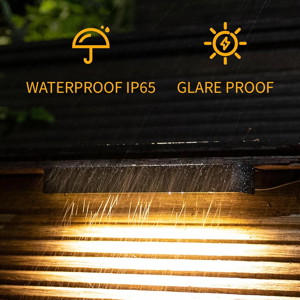 Gardenreet LED Hardscape Light,Cast Brass Housing,Integrated 3W 3000K Light Source, LED Step Light, 7 Inches Long,Low Voltage 12V AC/DC(6 Pack)