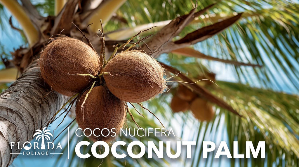 Coconut Palm | 1 Large Gallon Size Plant | Cocos nucifera | Tropical Landscaping, Indoor Tree, Patio Specimen, Air Purifying, Low Maintenance, Fast Growing, Exotic Houseplant, Lush Foliage