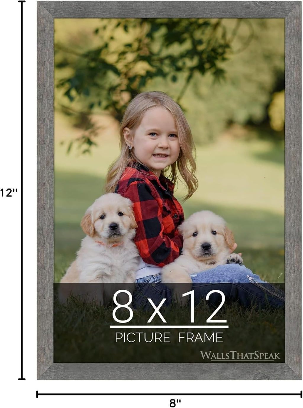 wallsthatspeak 8x12 American Barn Picture Frame for Puzzles Posters Photos or Artwork