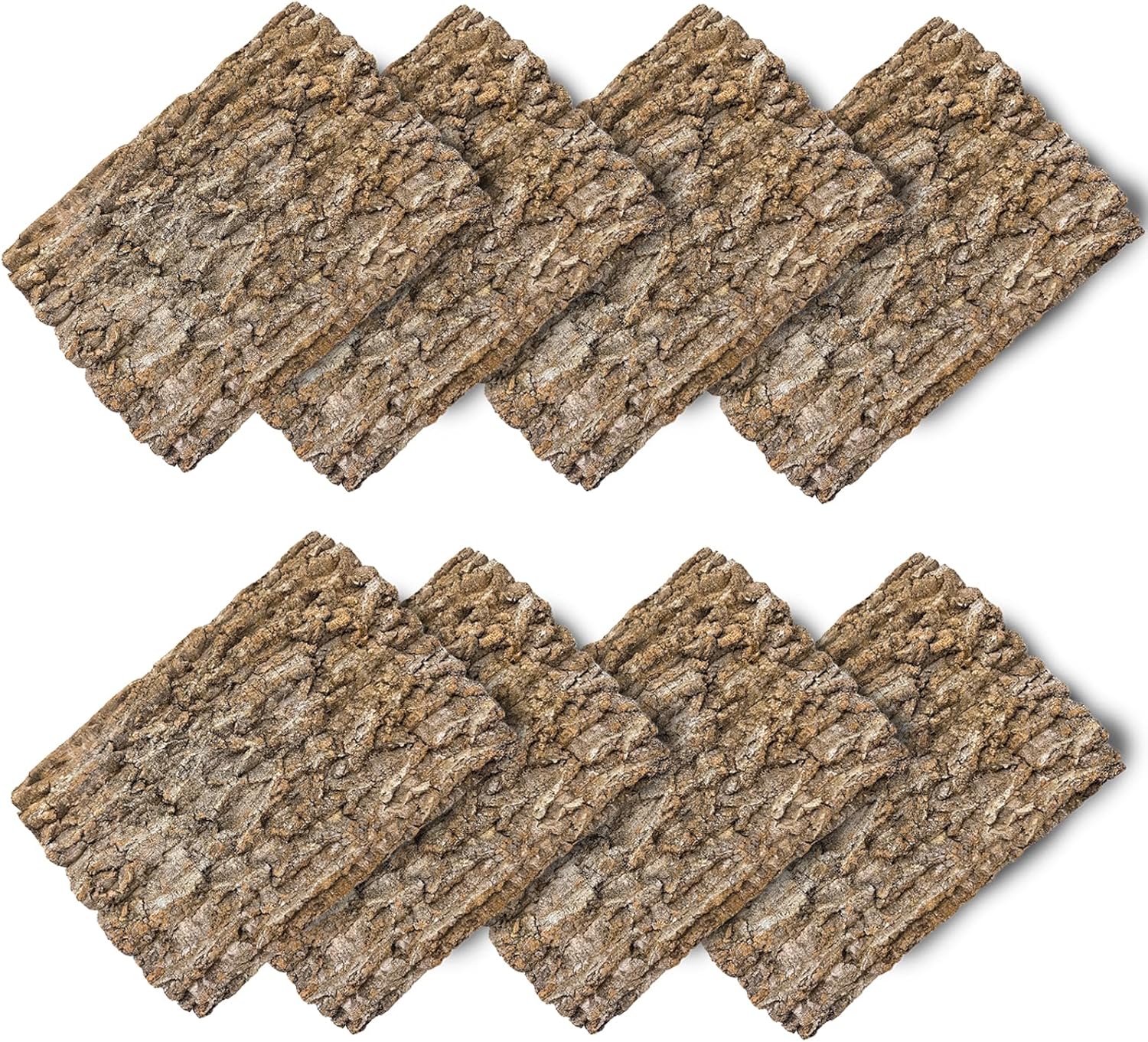 Hamiledyi 8PCS Cork Terrarium Background 15.7x11.8in Natural Large Cork Bark Backdrop Reptile Climbing Mat Tank Habitat Decor for Spider Lizard Chamelon Turtle Beared Dragon