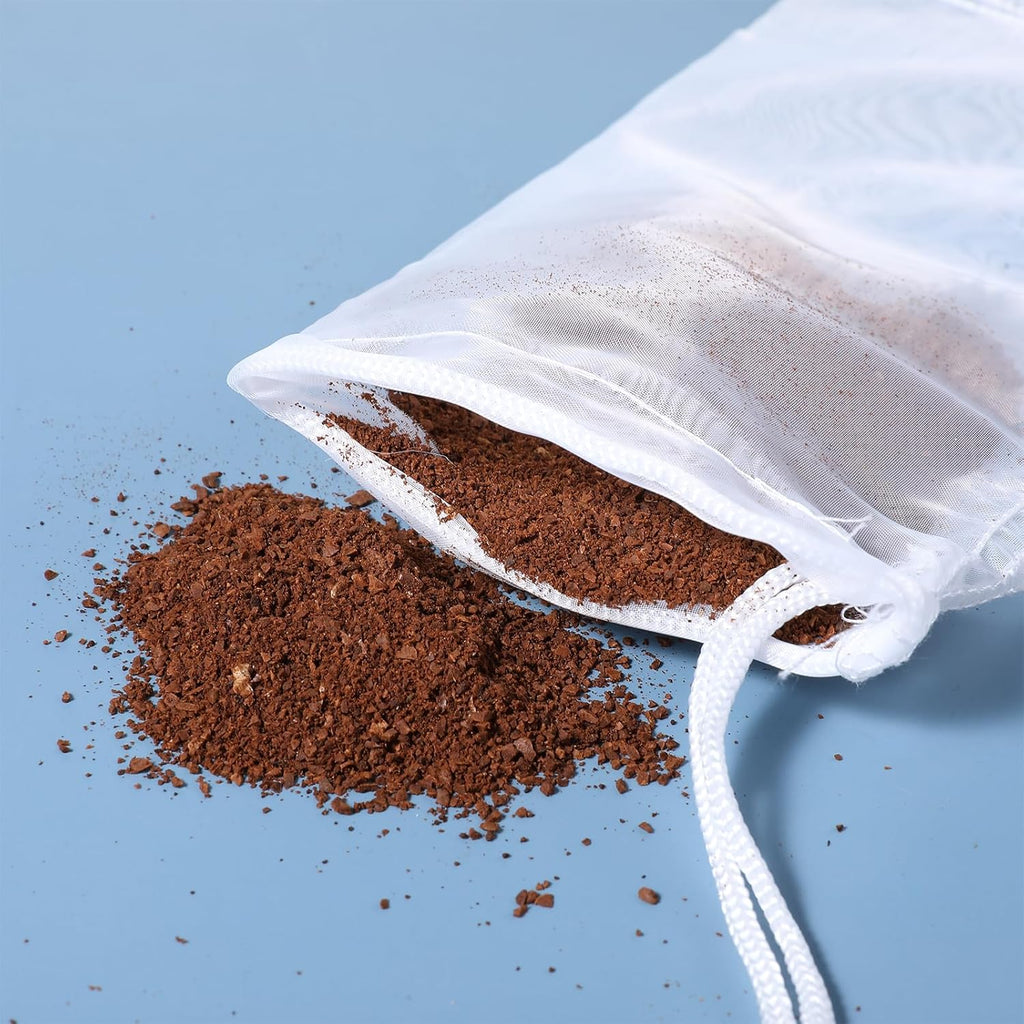 4 Pack 180μm Aquarium Filter Bags Aquarium Filter Bag Mesh Bags Drawstring Media Bag for Aquarium Purigen Packets for Aquarium Filter 7.5 * 3.6" Extra Fine Filter Impurities