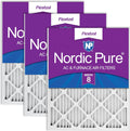 Nordic Pure 20x25x1 (19 1/2 x 24 1/2 x 3/4) Pleated MERV 8 Air Filters 3 Pack