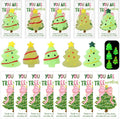 Wettarn 35 Sets Emotional Luminous Christmas Tree Stress Ball Gifts Bulk Office Christmas Appreciation Gift Cute Squeeze Mini Stress Relief Ball Inspirational Cards for Coworker Employee Nurse Teacher