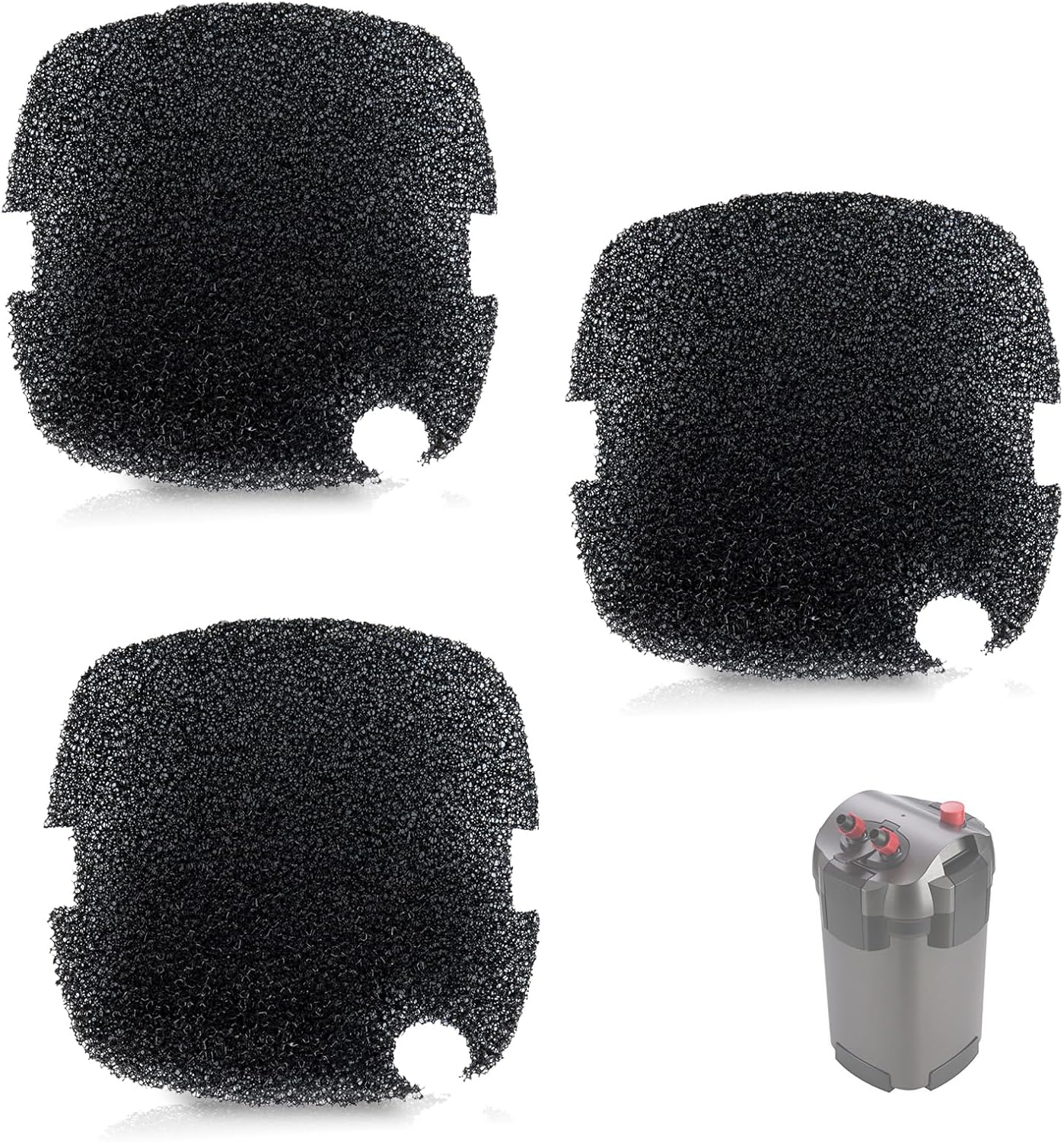 Aquarium Filter Foam Comaptible with Marineland Canister Filter C-Series and Magniflow 160/220 Filters, Aquarium Filter Rite-Size S Supports Biological And Mechanical Aquarium Filtration, 3 Pcs